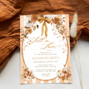 Invitation Élégant automne boue florale chute en amour Fête d