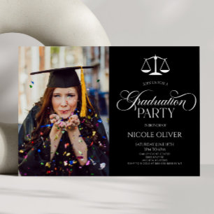 Invitation Élégant avocat Échelle personnalisée Diplôme d'ima