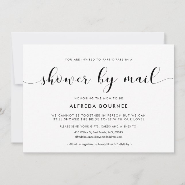 Invitation Elégant Baby shower chic par mail (Devant)