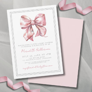 Invitation Élégant Baby shower de cabot rose