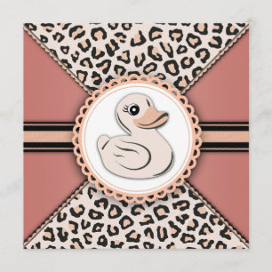 Invitation Élégant Baby shower de canard en caoutchouc de pêc