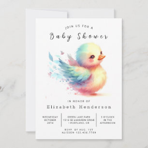 Invitation Élégant Baby shower de canard modifiable