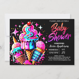 Invitation Élégant Baby shower de crème glacée imprimable