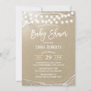 Invitation Élégant Baby shower de plage d'été