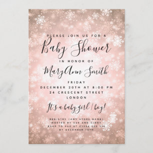 Invitation Élégant Baby shower de Wonderland Cuivre