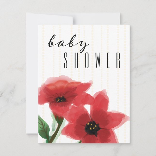 Invitation Élégant Baby shower floral Modèle d'invitation (Devant)