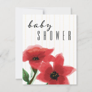 Invitation Élégant Baby shower floral Modèle d'invitation