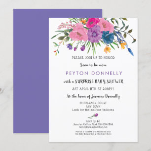 Invitation Élégant Baby shower floral simple et joli