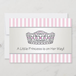 Invitation Élégant Baby shower princesse rose