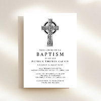 Élégant baptême de Croix celtique