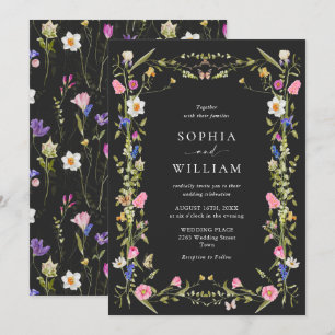Invitation Elégant baroque Jardin Français Mariage Floral