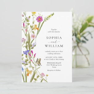 Invitation Elégant baroque Jardin Français Mariage Floral