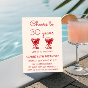 Invitation Élégant Beige À vos 30 ans