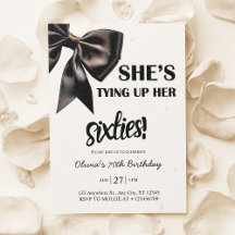 Elégant Black Bow 70e anniversaire