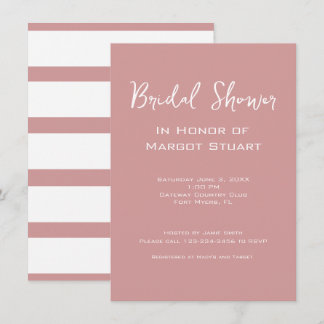 Invitation Élégant blanc de script blanc Fête des mariées de 