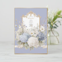 Elegant Blue Hydrangeas Lavender Vintage Wedding