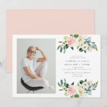Élégant Blush Floral Celebration of Life Funeral