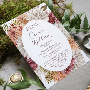 Invitation Elégant Boho Aquarelle Floral Couples Baby shower