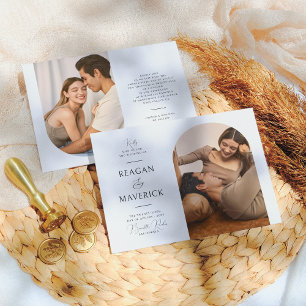 Invitation Elégant Boho Arch moderne minimaliste Mariage phot