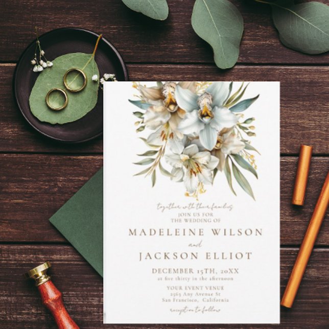 Invitation Elégant Boho Fall Floral Mariage (Créateur téléchargé)