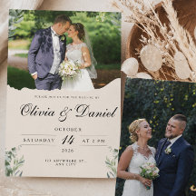 Élégant Boho Feuilles d'Eucalyptus & Photo de Mari
