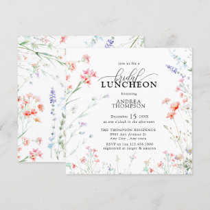 Invitation Élégant Boho Fleur sauvage Floral Bridal Luncheon