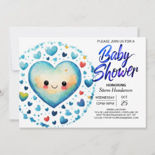 Invitation Elégant Boho Little Cutie Pastel Baby shower garço