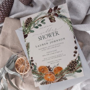 Invitation Elégant Boho verdure Citrus Mariage de automne dou