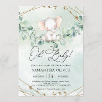 Elégant Boho Verdure Eucalytpus Elephant Oh Baby