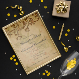 Invitation Elegant Boho Vintage Graduation Party