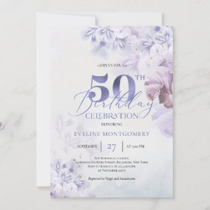 Invitation Elégant boho violet roux rose roux printemps