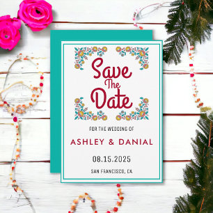 Invitation Elégant boho wreath floral Wedding Enregistrer la 