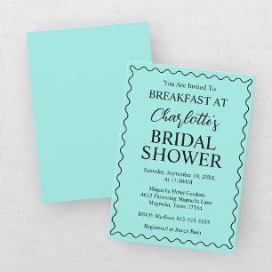 Invitation Elegant Bride & Co. Réception de mariage sarcelle
