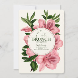 Invitation Elégant Brunch de Pâques & Chasse aux Oeufs Lily I