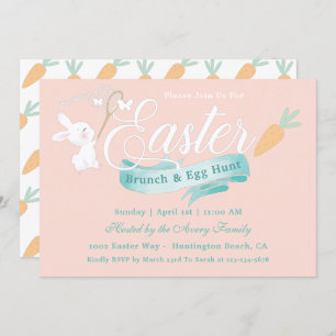 Invitation Élégant Brunch de Pâques moderne