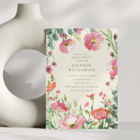 Élégant brunch floral de mariage à l'aquarelle ros