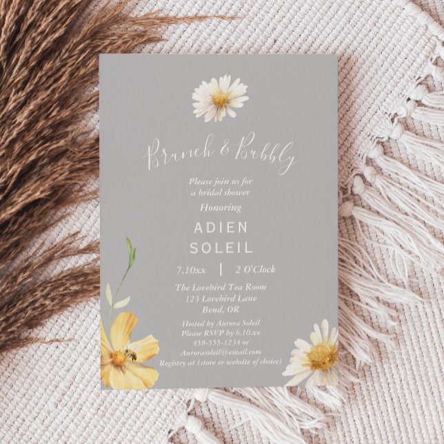 Invitation Elégant Brunch Gris De La Maisée Et Fête des marié (Créateur téléchargé)