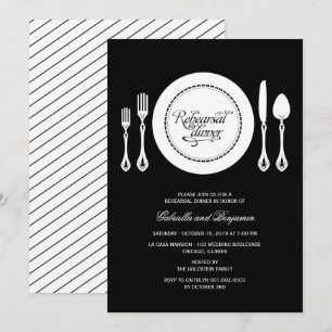 Invitation Elégant Cadre Cadre Mariage Répétition Dîner