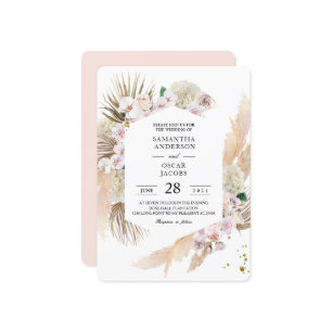 Invitation Elégant cadre de beauté des orchidées florales et