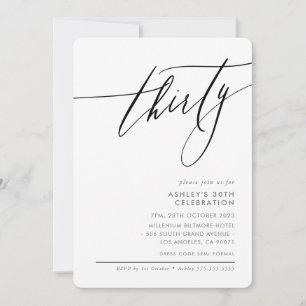 Invitation ELEGANT Calligraphie minimum 30ème partie noir