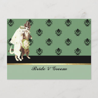 Invitation Élégant carton d'invitation de mariage pour chats 