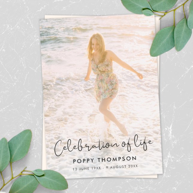 Invitation Elegant Celebration of Life | Memorial (Créateur téléchargé)