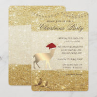 Elégant cerf de Noël, Glitterie, Fête de Noël