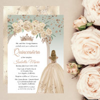 Élégant Champagne | Sage Floral Quinceañera Party