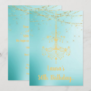 Invitation ELEGANT CHANDELIER en ligne personnalisée ANNIVERS