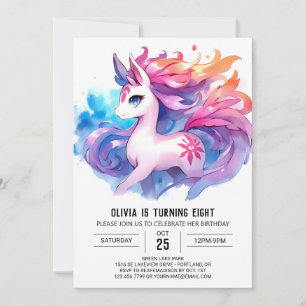 Invitation Elégant Cheval Personnalisé Anniversaire