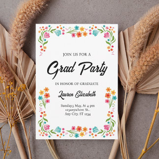 Invitation Élégant chic boho fleurs sauvages lumineuses de re