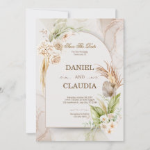 Élégant Chic Désertique Mariage Pampas & Palmier I
