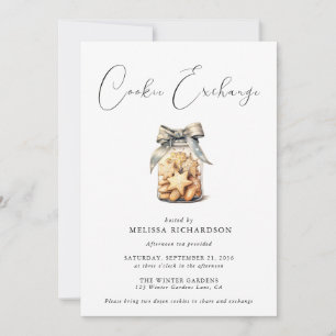 Invitation Élégant Chic Modern Cookie Exchange