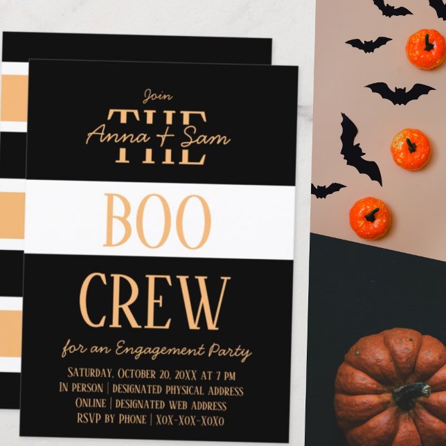 Invitation Élégant Chic Moderne Fête d'Engagement Automne (Créateur téléchargé)
